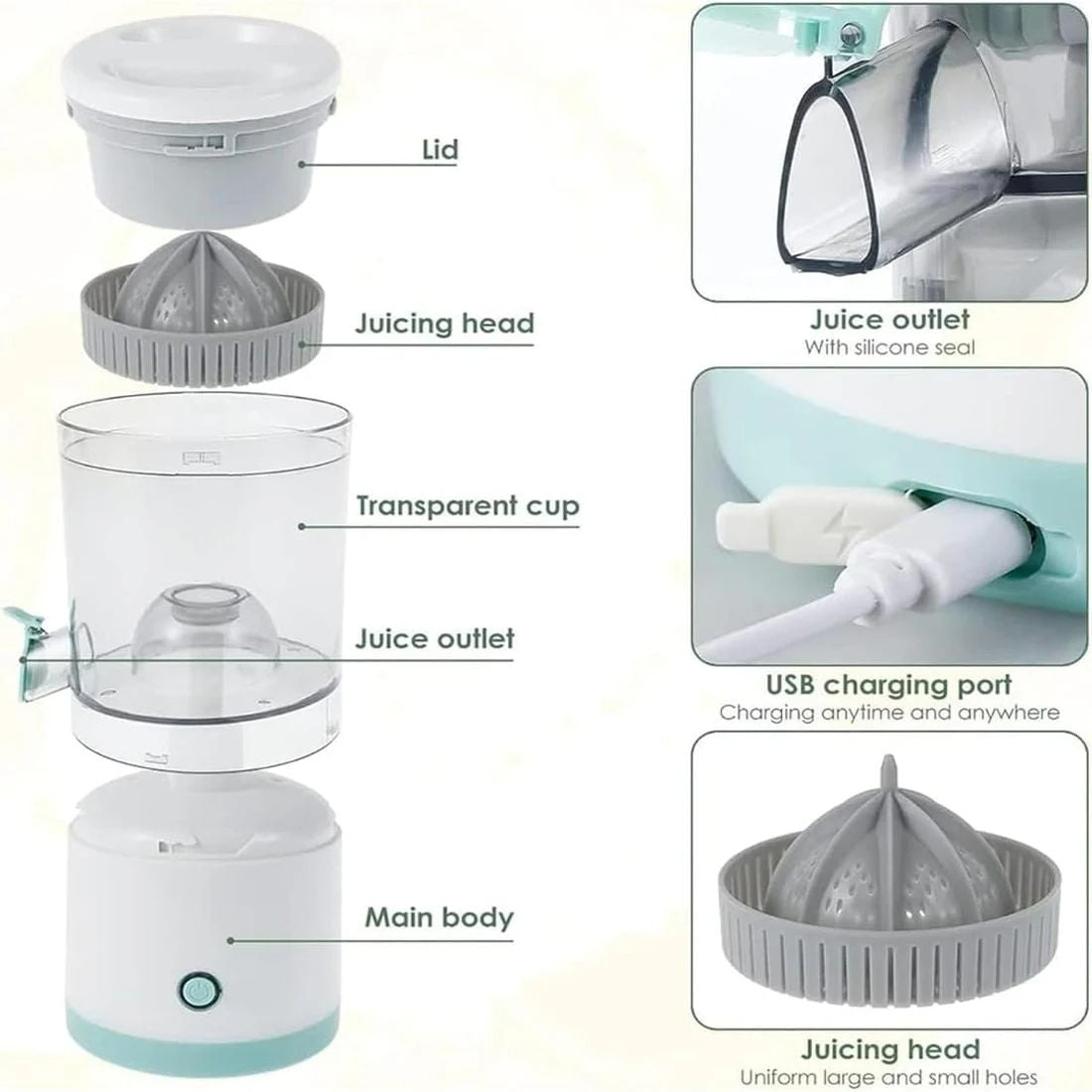 USB Rechargeable Electric Juicer