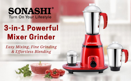 3-in-1 Mixer Grinder with Copper Motor