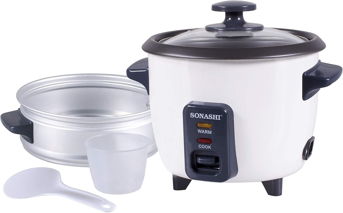 0.6L Rice Cooker with Steamer Non-Sticky