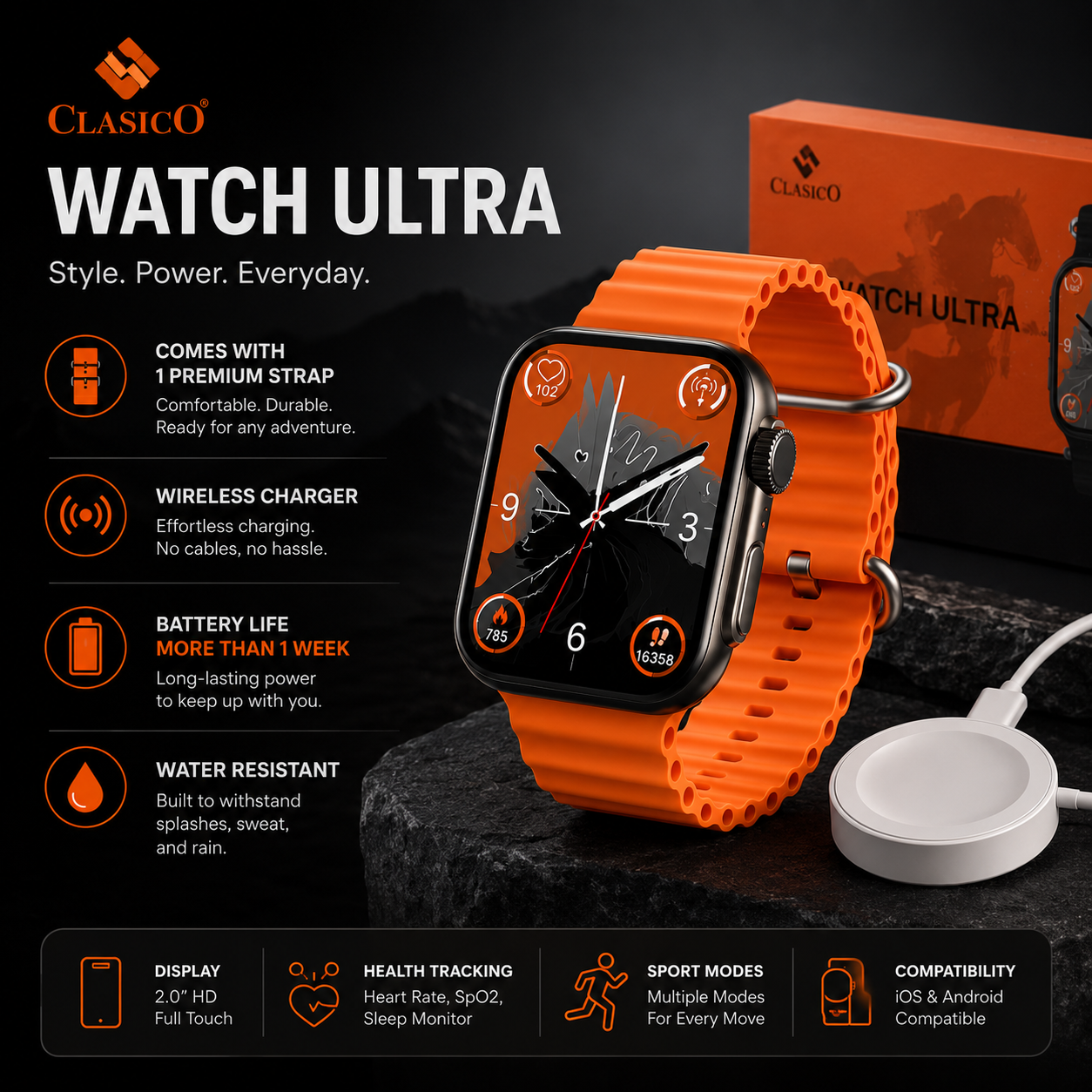 Clasico WS9 Smart Watch Ultra
