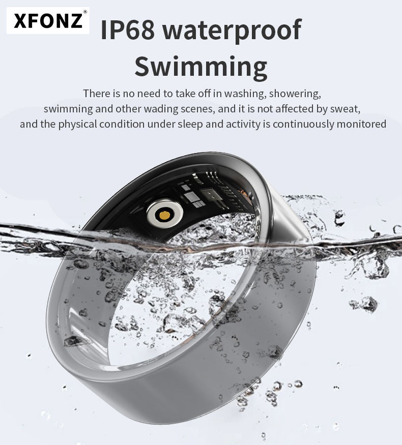 Smart Ring with Stainless Steel Case BT Connection