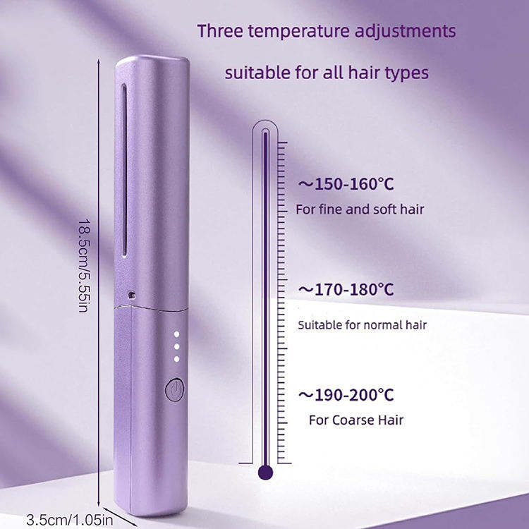Rechargeable Mini Hair Straightener Comb