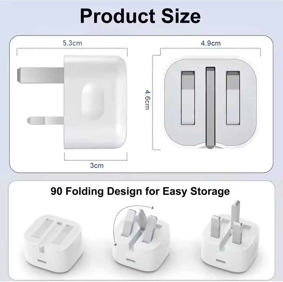 20W USB-C Power Adapter For Apple iPhone
