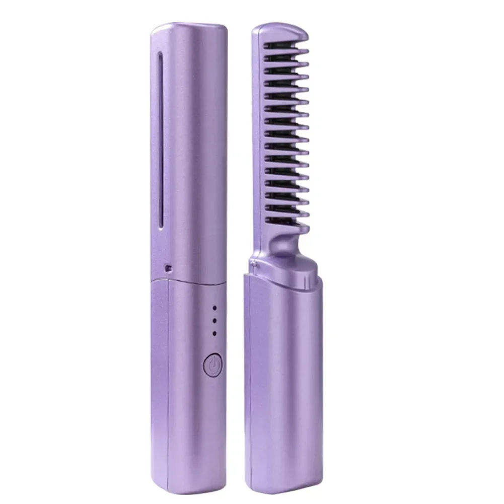 Rechargeable Mini Hair Straightener Comb