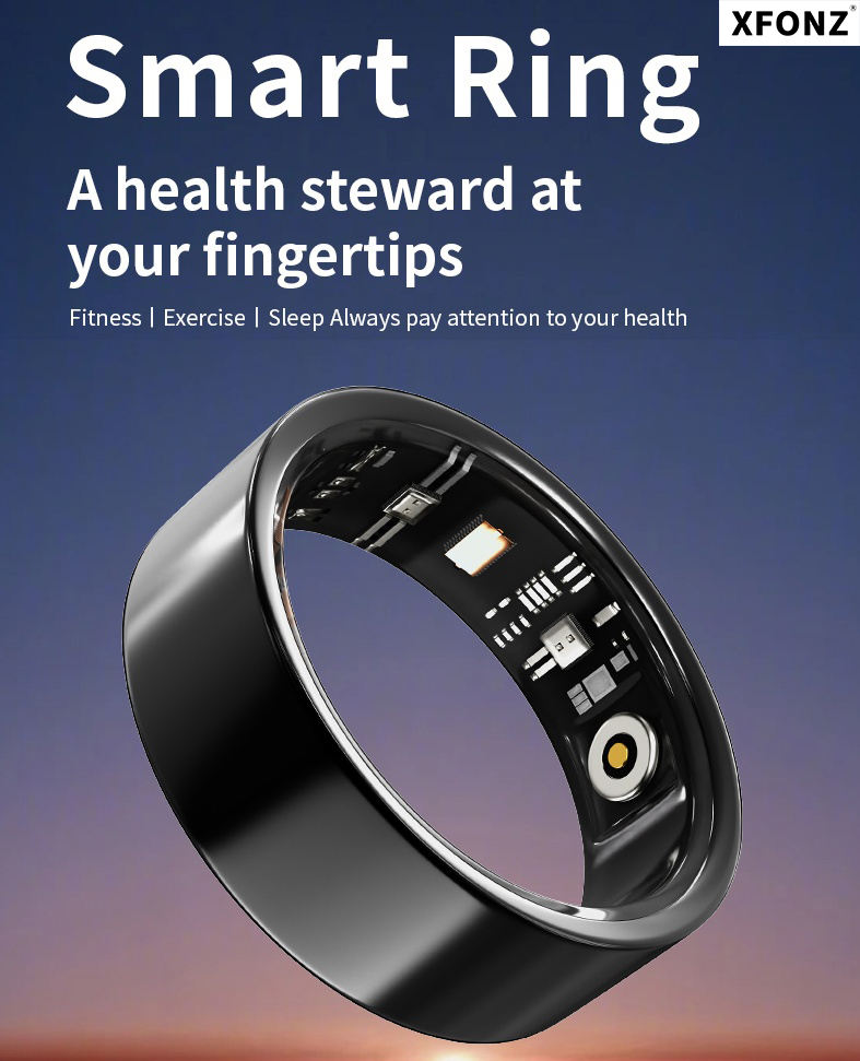 Smart Ring with Stainless Steel Case BT Connection