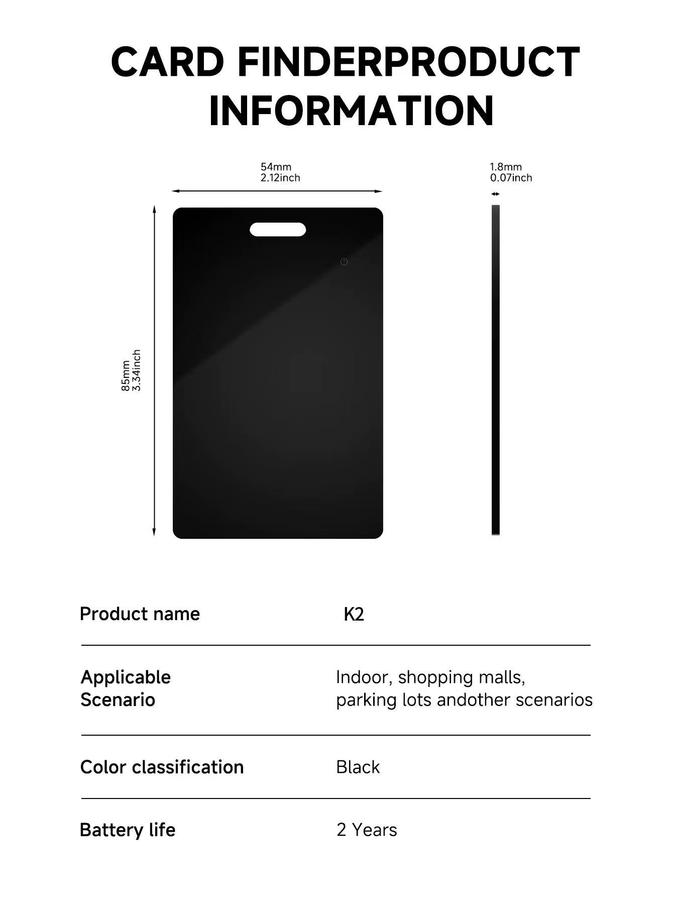 Smart Wallet and Mobile Finder Card