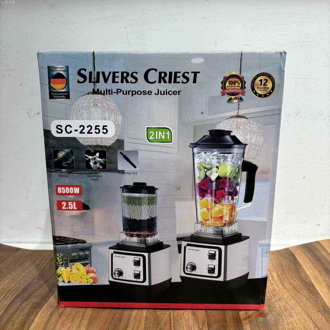 2 in 1 Blender Juicer Ice Crusher for Commercial & Household Use 2.5L Capacity