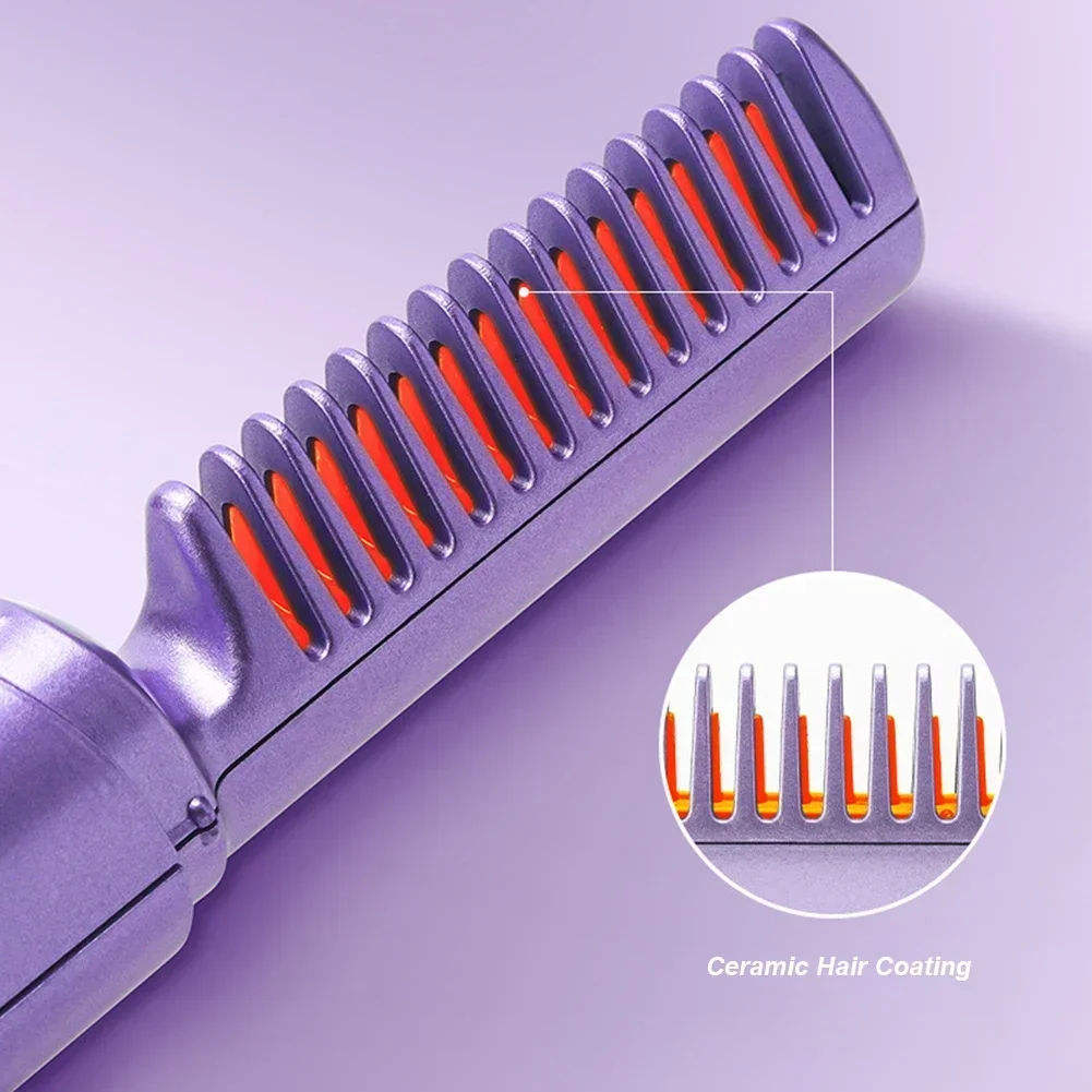 Rechargeable Mini Hair Straightener Comb