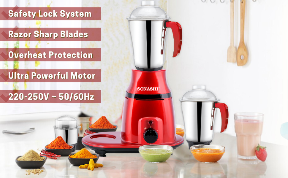 3-in-1 Mixer Grinder with Copper Motor