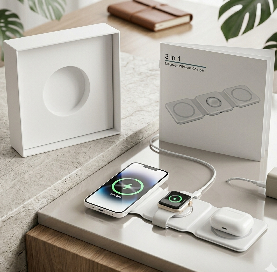 3 in 1 Magnetic Wireless Charger