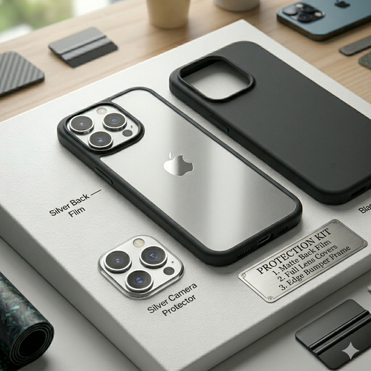 Combo of 3 - Phone Cover + Camera Lens Protector + Converting Sheet