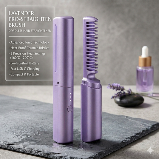 Rechargeable Mini Hair Straightener Comb