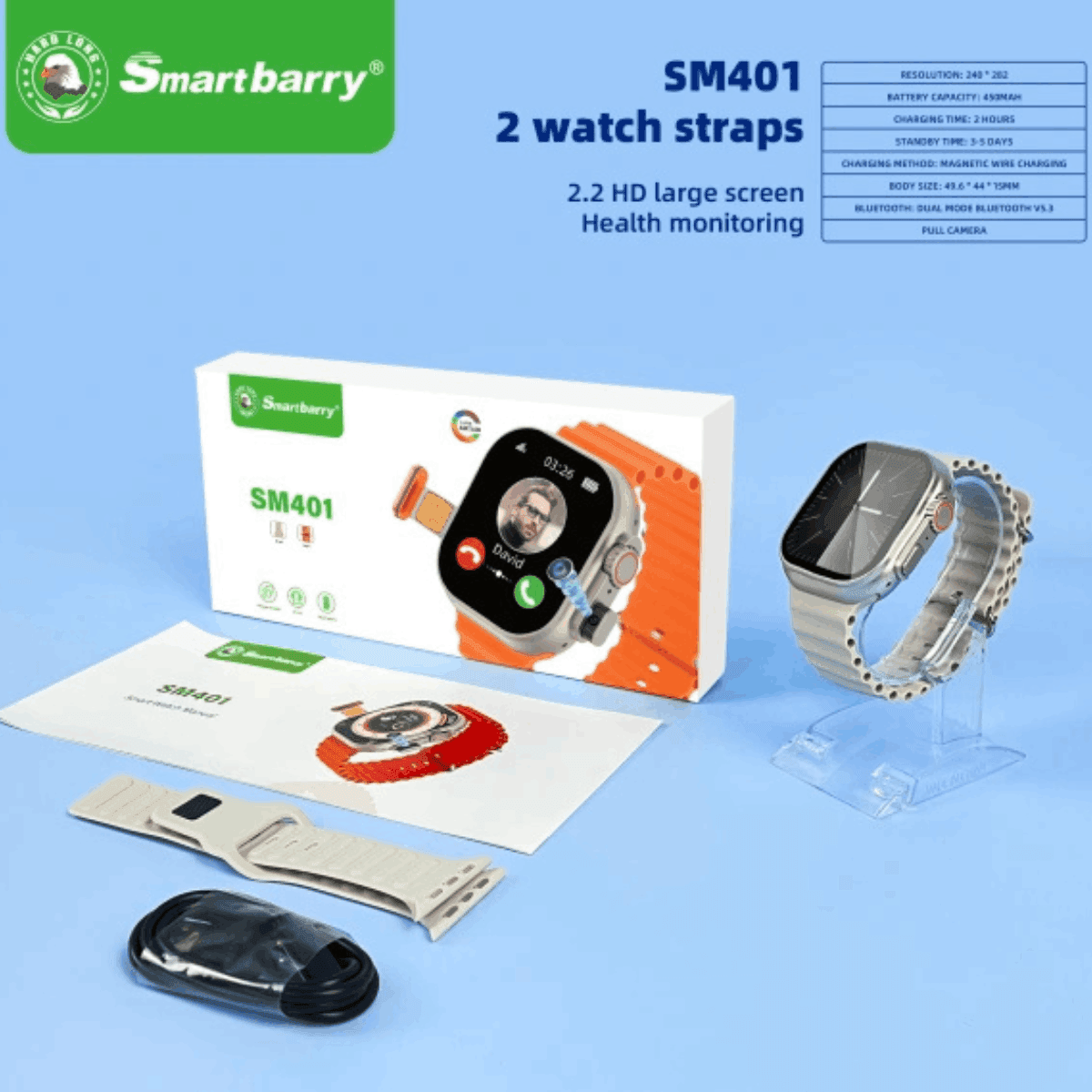 Smartbarry SM401 – Smart Watch 4G avec SIM