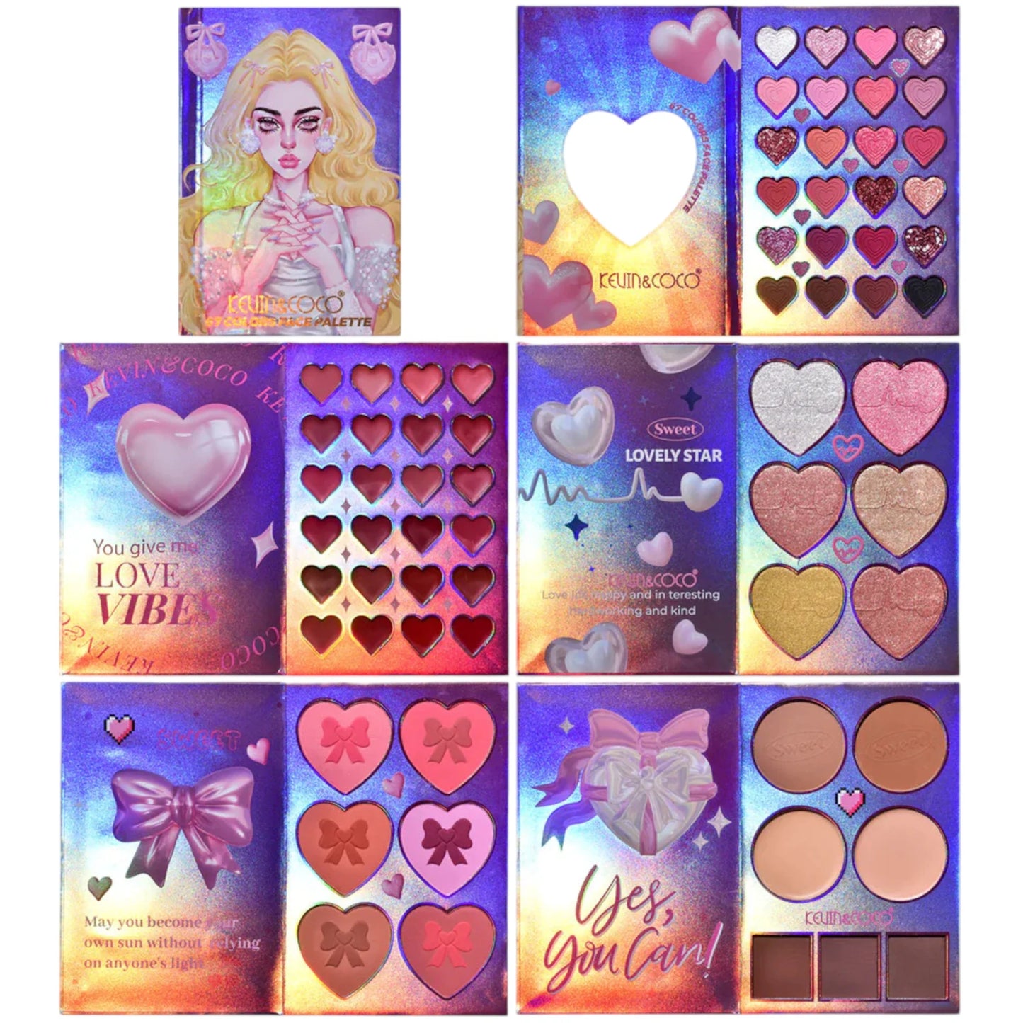 Kevin & Coco 67 Colors Face Eyeshadow Palette